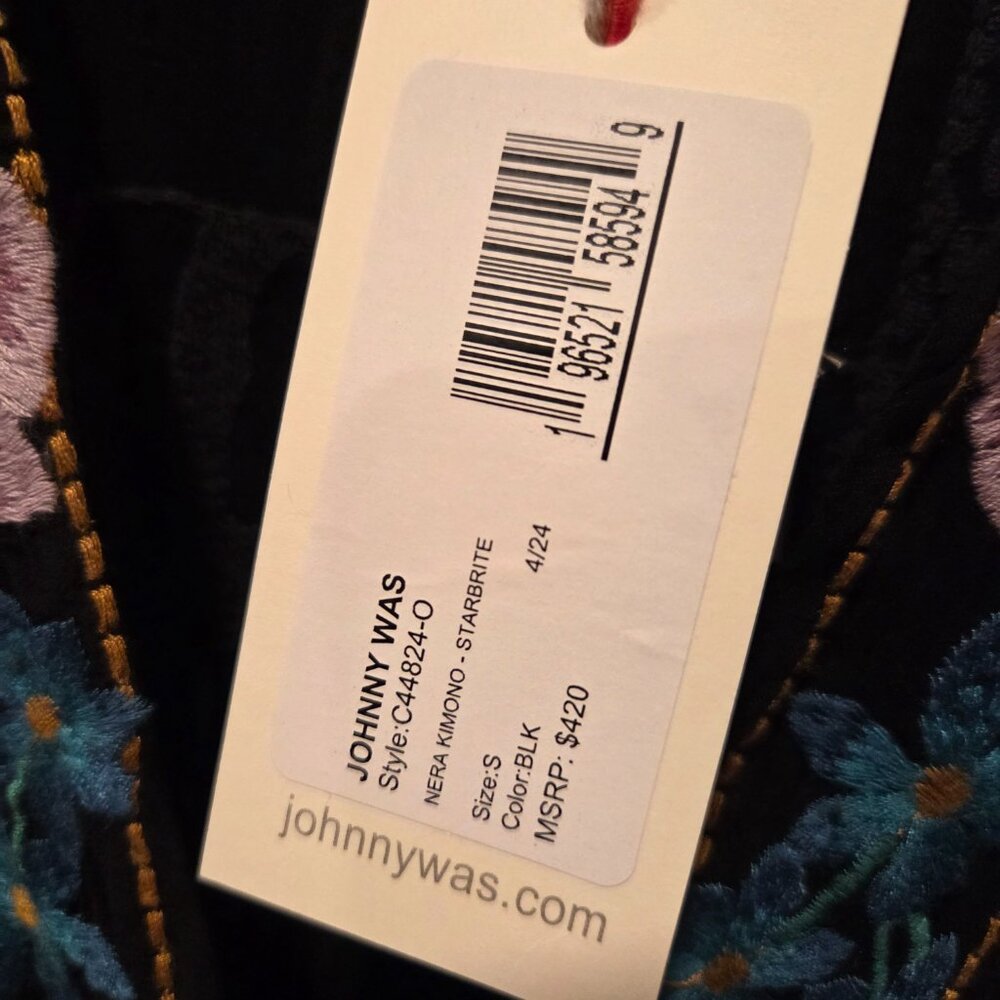 NWT Johnny Was Nera Kimono in Starbright black size S - Picture 5 of 5
